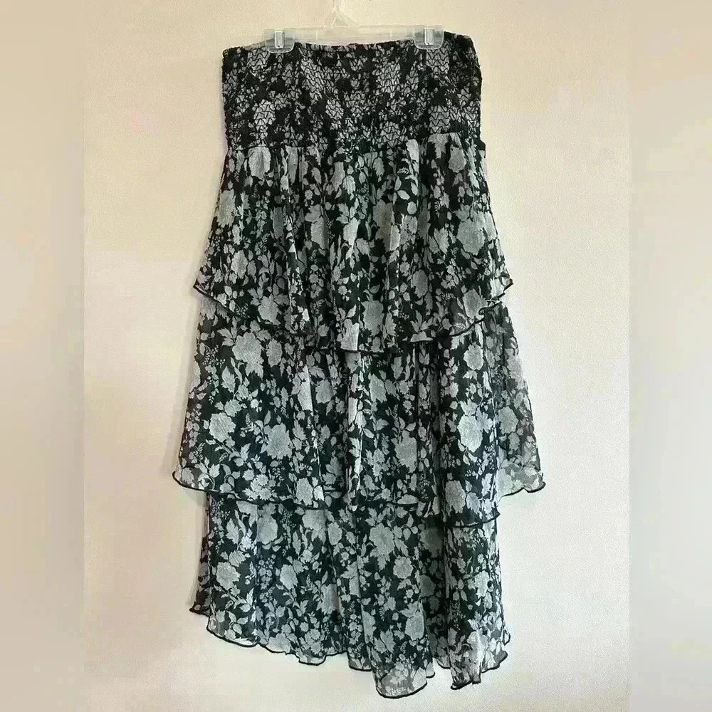 Denim & Supply Ralph Lauren Black and White High Low Skirt